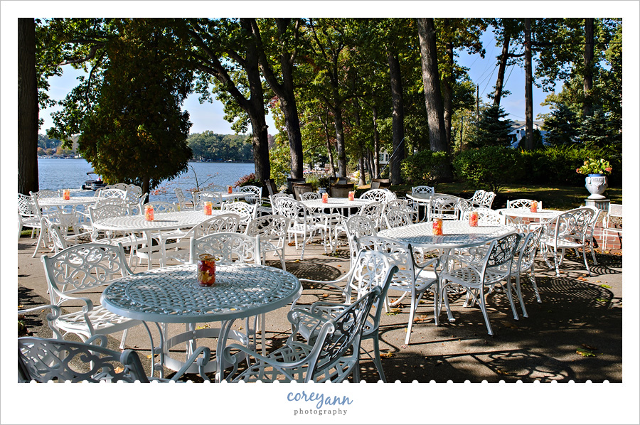 Outdoor seating area at Turkeyfoot Island Club