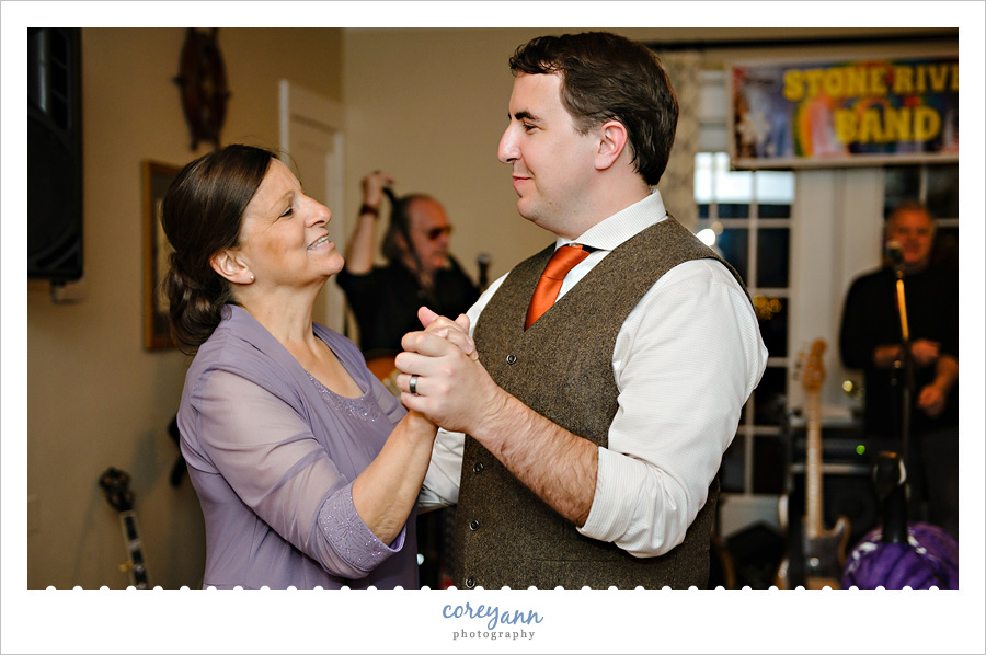 Parent dance during wedding reception at Turkeyfoot Island Club