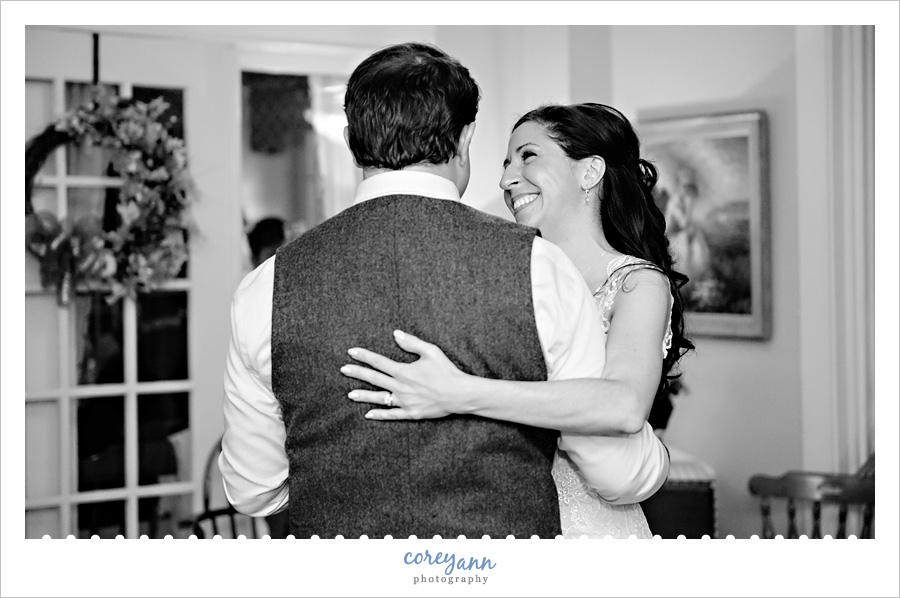 First dance during wedding reception at Turkeyfoot Island Club