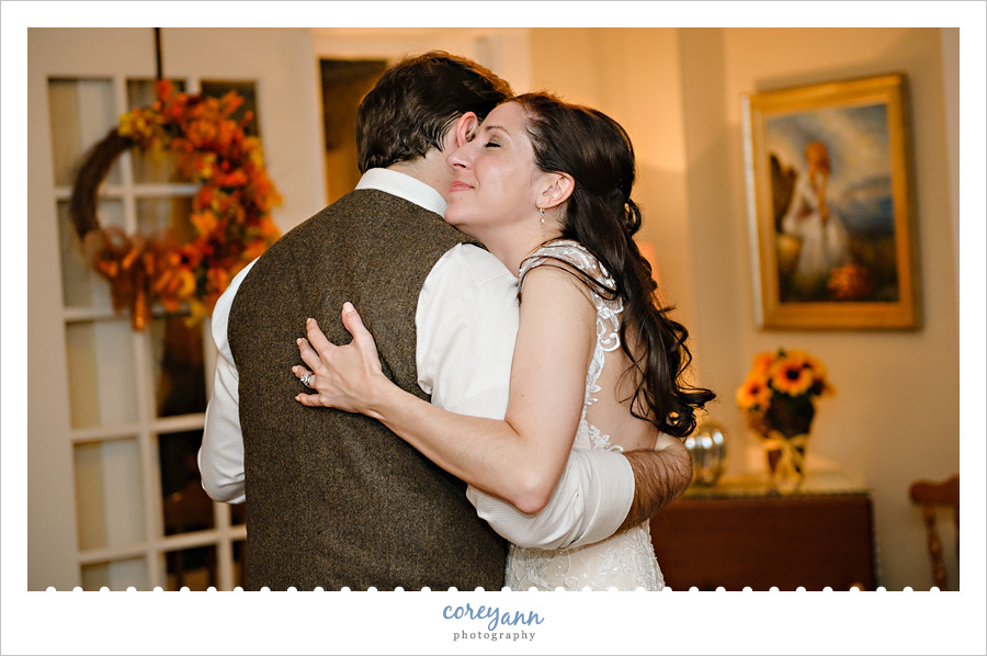 First dance during wedding reception at Turkeyfoot Island Club