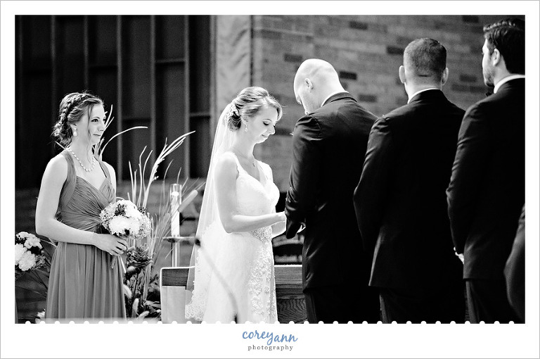 Wedding Ceremony in October at St Michael Church in Canfield