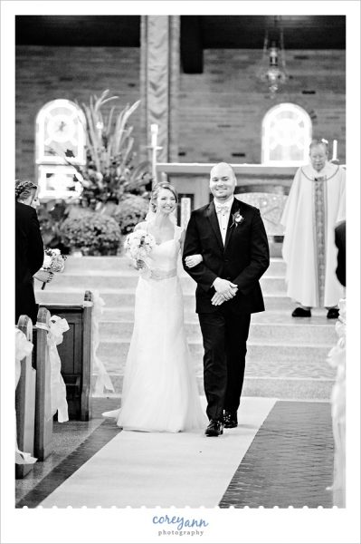 Wedding Processional at St Michael Church Canfield