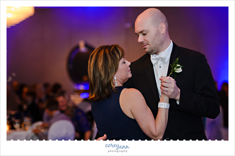 Mother Son dance at wedding reception at Mr Anthony's