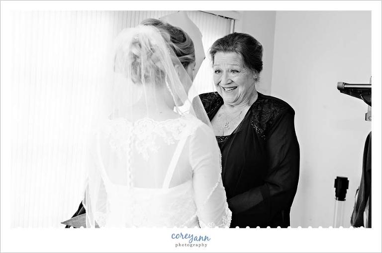 Grandmother and Bride before wedding ceremony