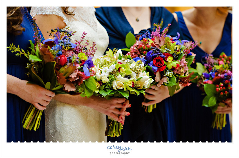 Red and Blue Floral Bouquets in Cleveland