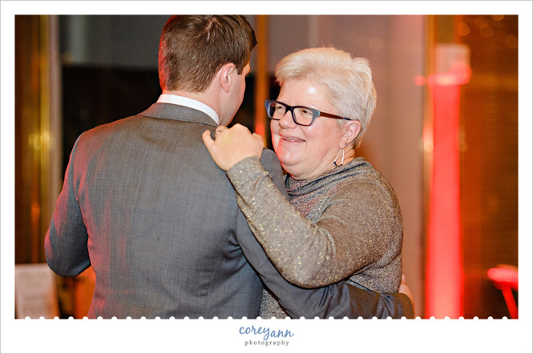 Mother Son Dance at Cleveland Wedding Reception in December