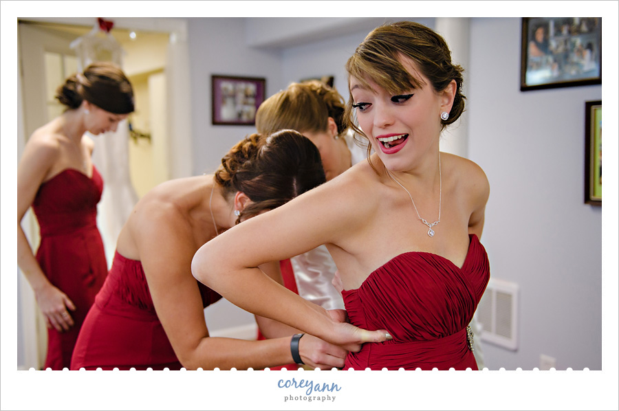 Getting ready for wedding at Brookside Farms