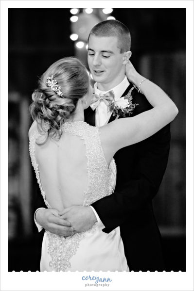 First dance at wedding reception at Brookside Farms