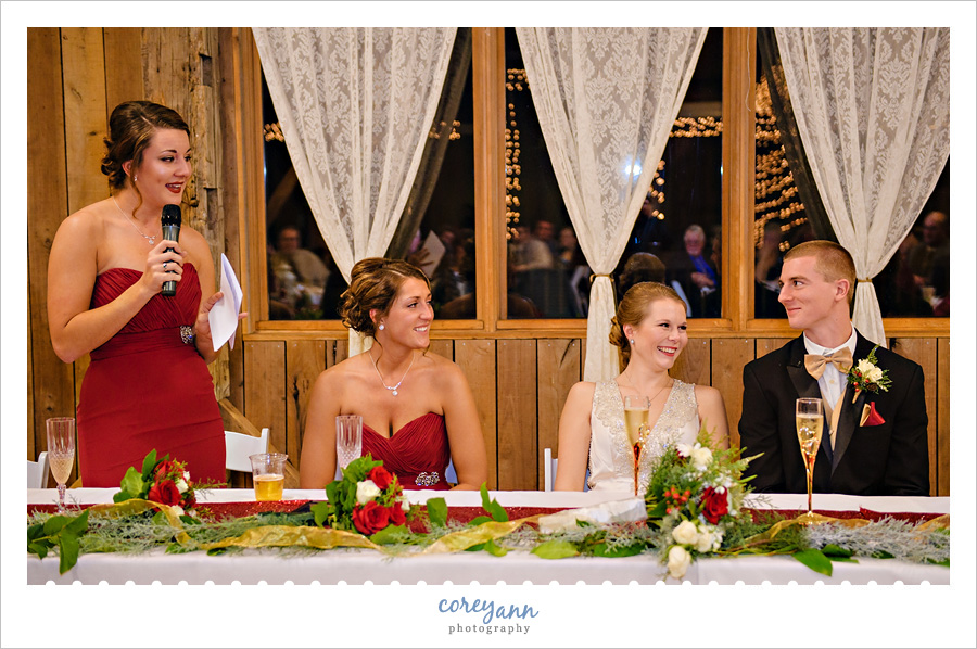 Wedding reception at Brookside Farms in Ohio