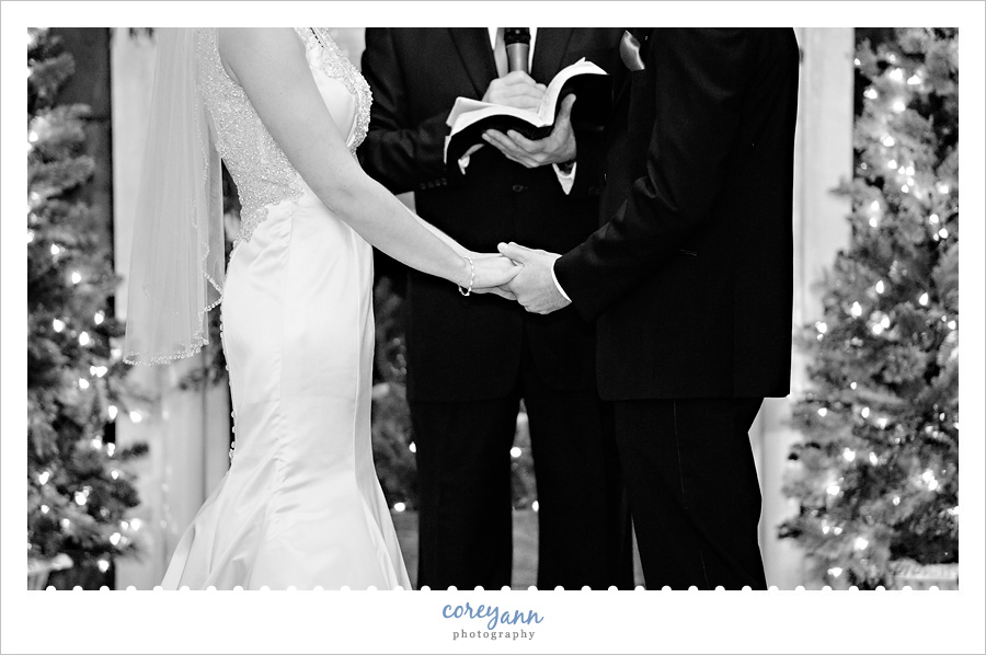 Wedding ceremony at Brookside Farms