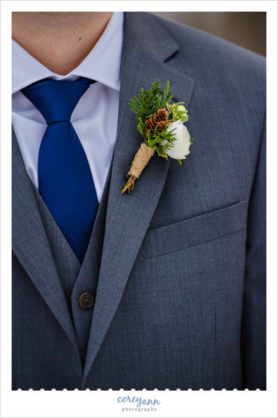 Boutonniere by HeatherLily for winter wedding