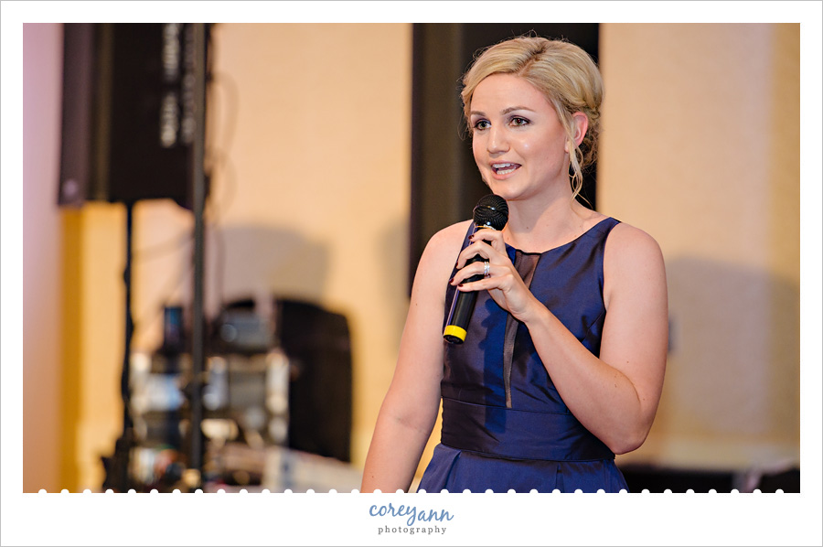 Winter wedding reception at LaCentre