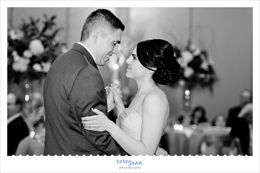 Winter wedding reception at LaCentre