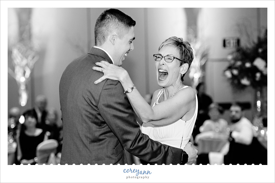 Winter wedding reception at LaCentre