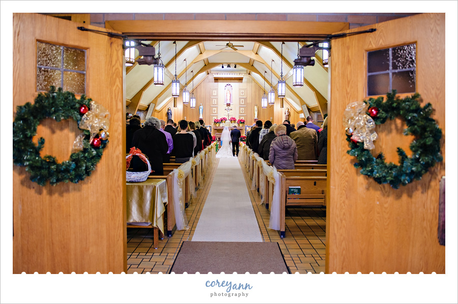 New Years Eve Wedding Ceremony at Corpus Christi in Conneaut