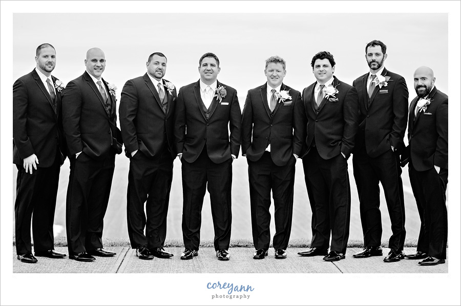 Groom and Groomsman after wedding in Conneaut