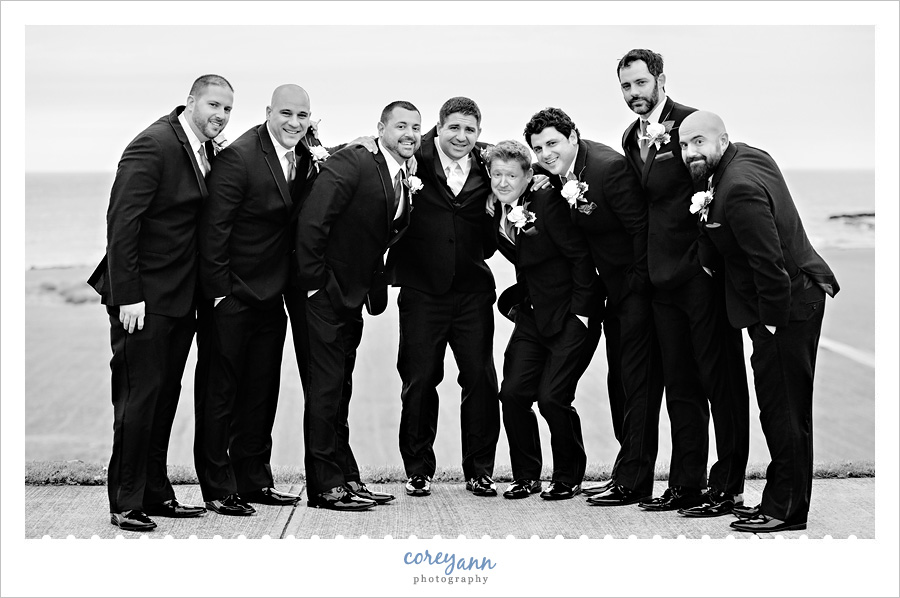 Groom and Groomsman after wedding in Conneaut