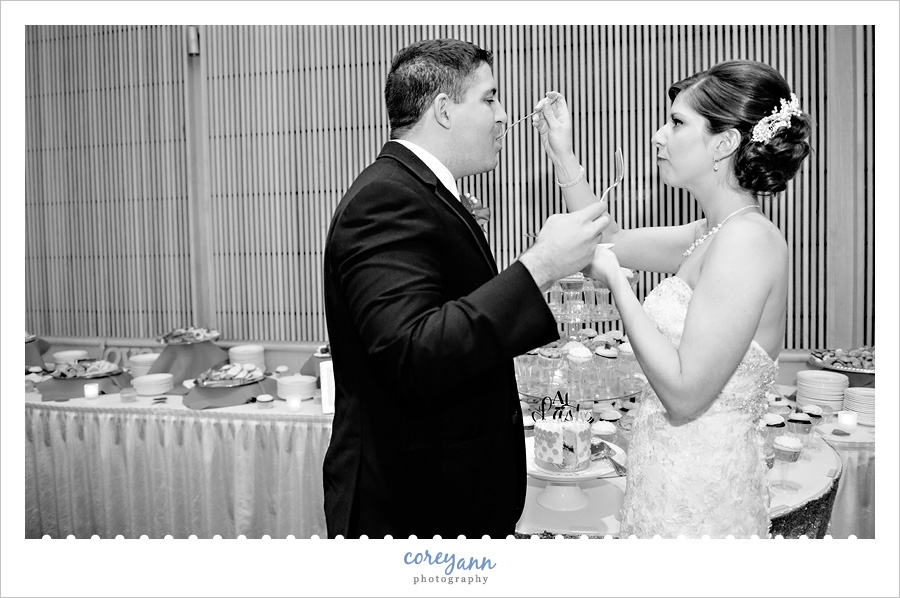 Cake Cutting at Wedding Reception in Erie, PA