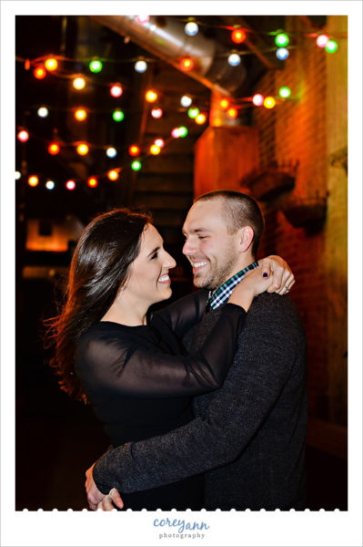 cleveland engagement session at night