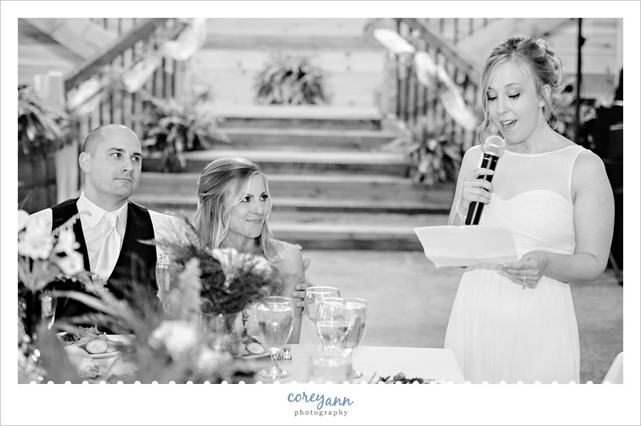 Wedding reception at Mapleside Farms