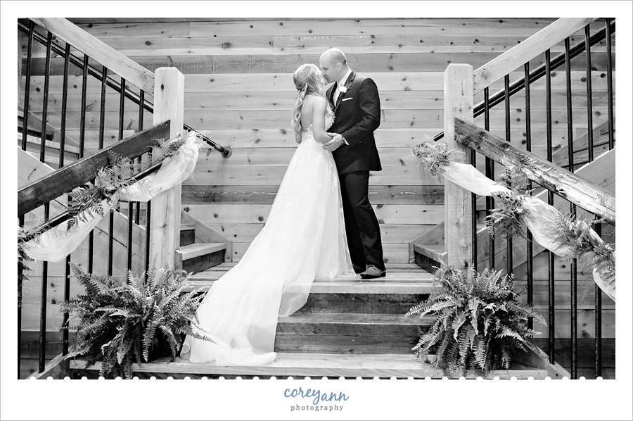 Bride and Groom first look before wedding at Mapleside Farms