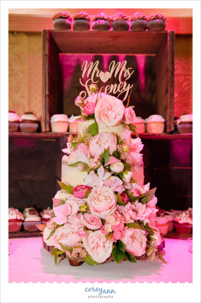 Floral Cascade Wedding Cake at Guy's Party Center
