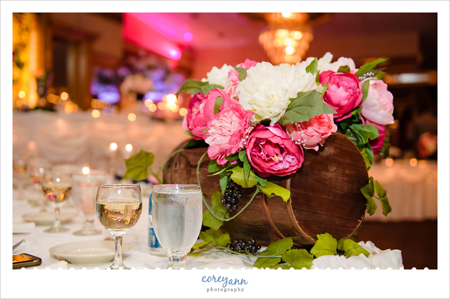 Wine Theme Wedding Reception at Guy's Party Center