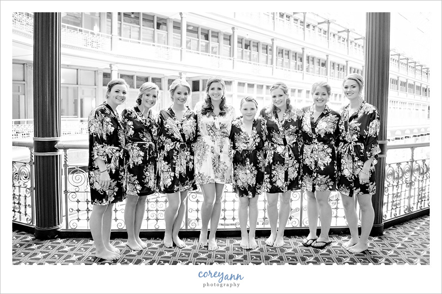 Bride and Bridesmaids in Robes
