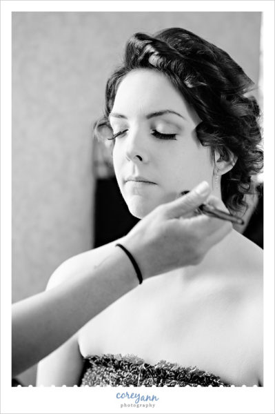 Bride getting ready for wedding at Corazon in Dublin