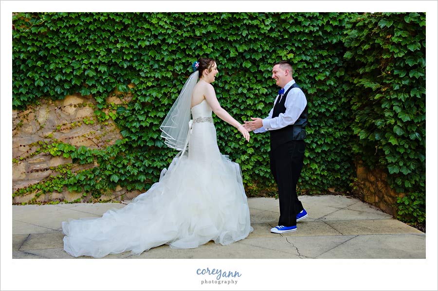 First look at Club at Corazon before wedding