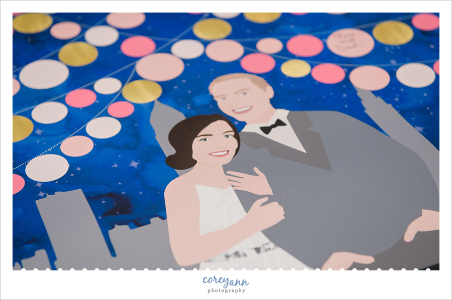 Etsy Painted Wedding Guestbook