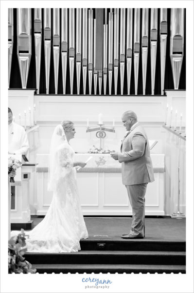 Wedding ceremony at Bath United Church of Christ