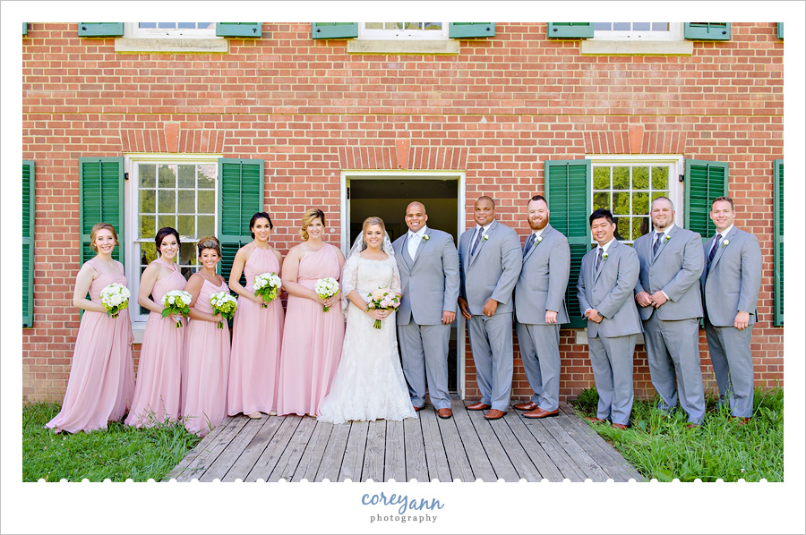 Pink and Grey Bridal Party