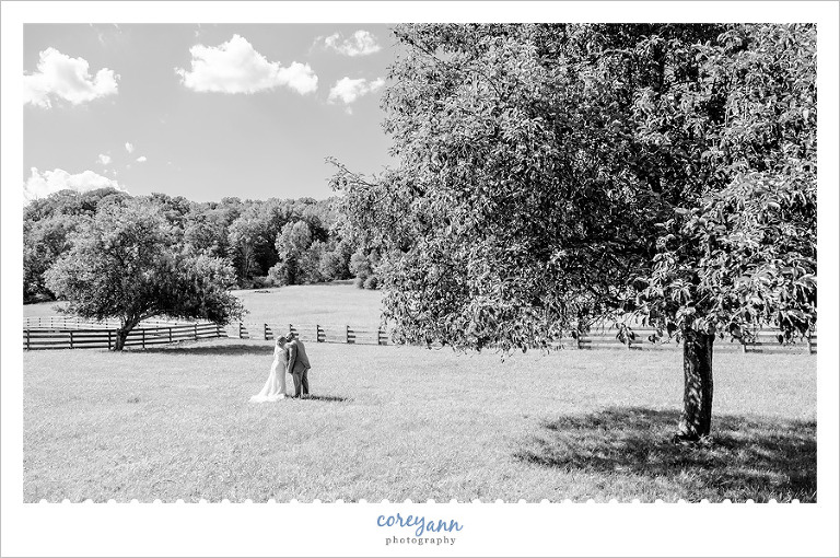 Farm wedding photo in Ohio