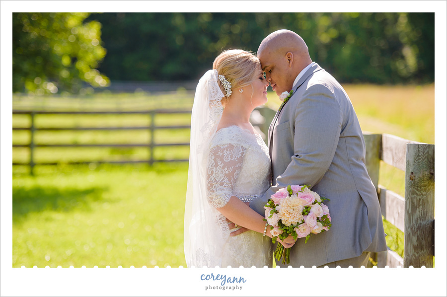 Bride and Groom wedding photos at Hale Farm