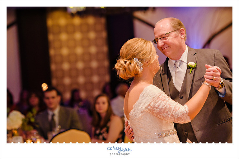 Father and daughter dance at Tangier wedding reception