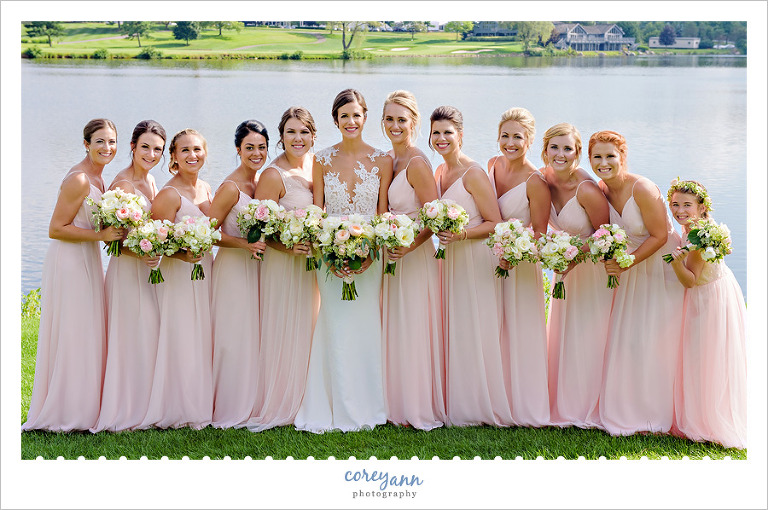 Bride and Bridesmaids at Firestone Country Club