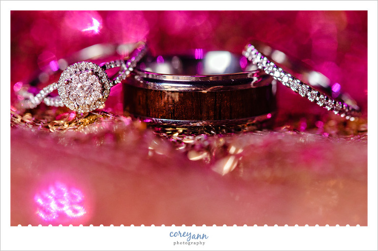 Wedding Ring Detail Image with Pink