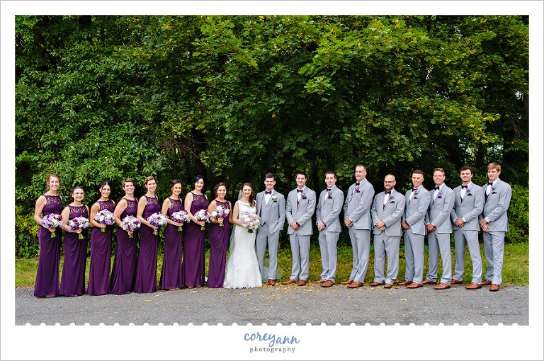 Purple and Grey Bridal Party