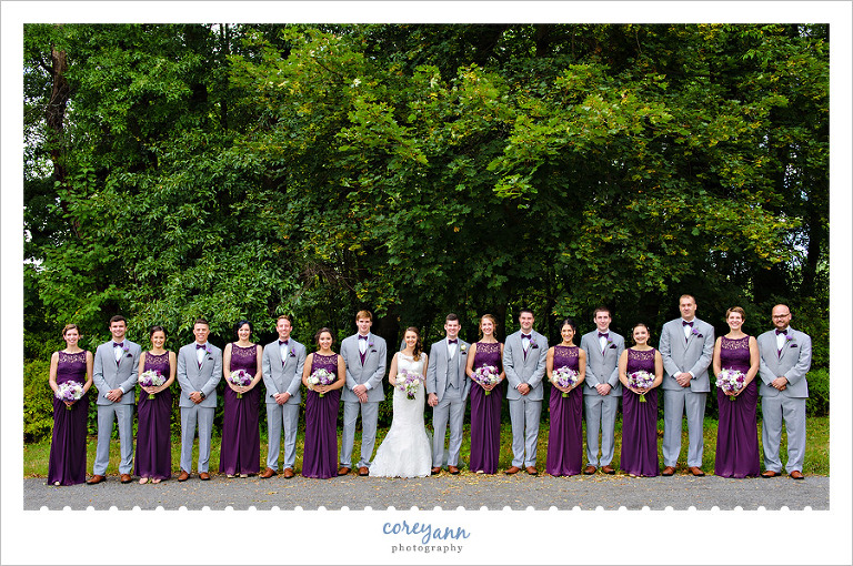 Purple and Grey Bridal Party