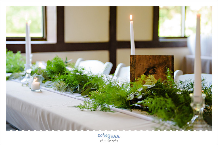 Wood and Greenery Wedding Reception Decor