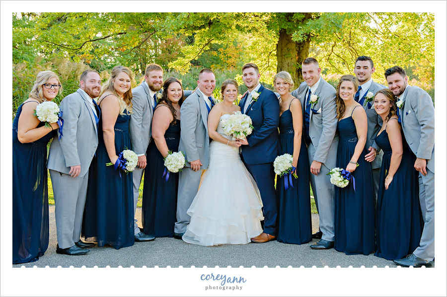 Gray and Navy Wedding Bridal Party