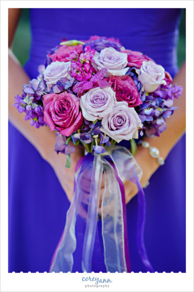 Purple Hand Tied Bridesmaid Bouquet