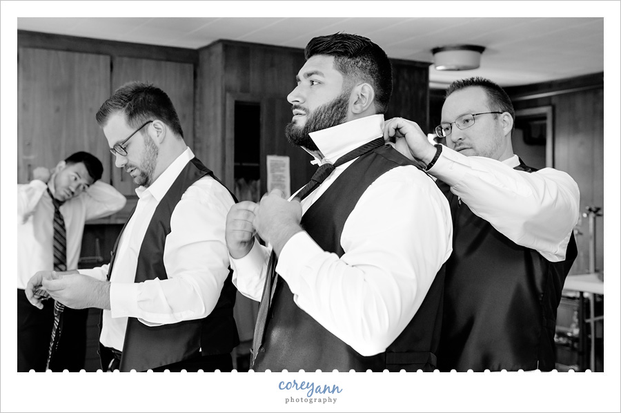 Groom Getting Ready for Wedding at St. Paul's