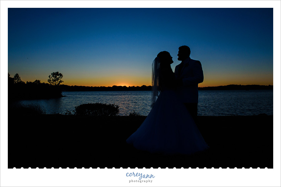 Sunset Wedding Photo at Springlake Party Center