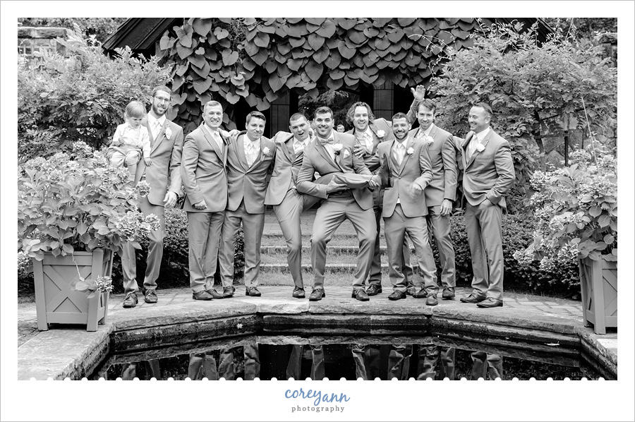 Groom and Groomsman Wedding at Stan Hywet