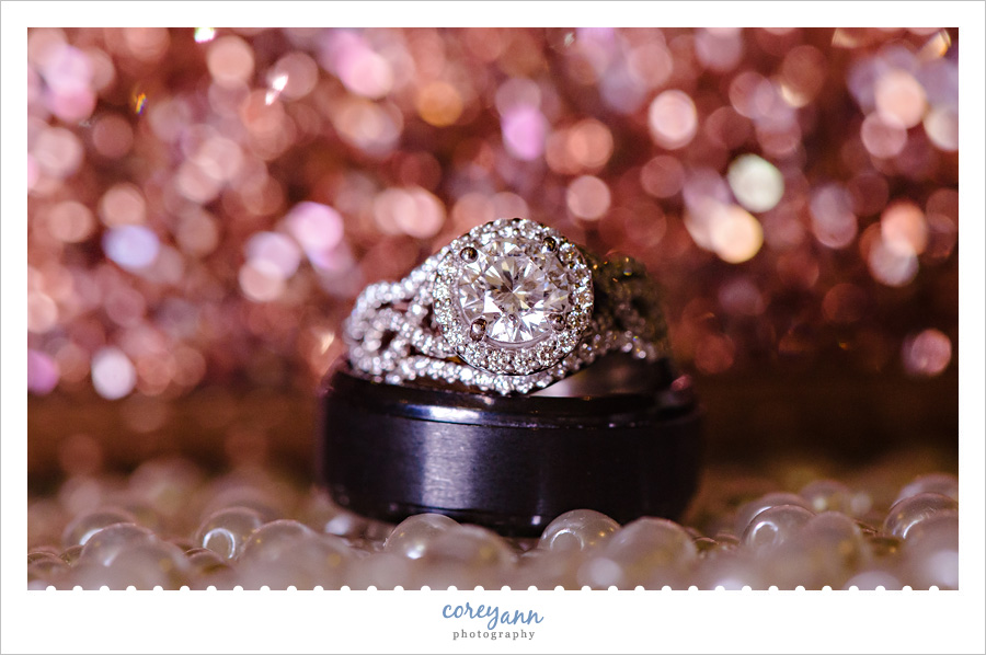 Wedding Rings at Wedding Reception at La Pizzaria