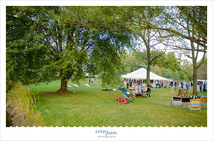 Backyard Wedding Reception in Kent Ohio