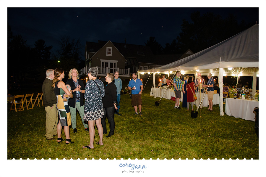 Backyard Wedding Reception in Kent Ohio