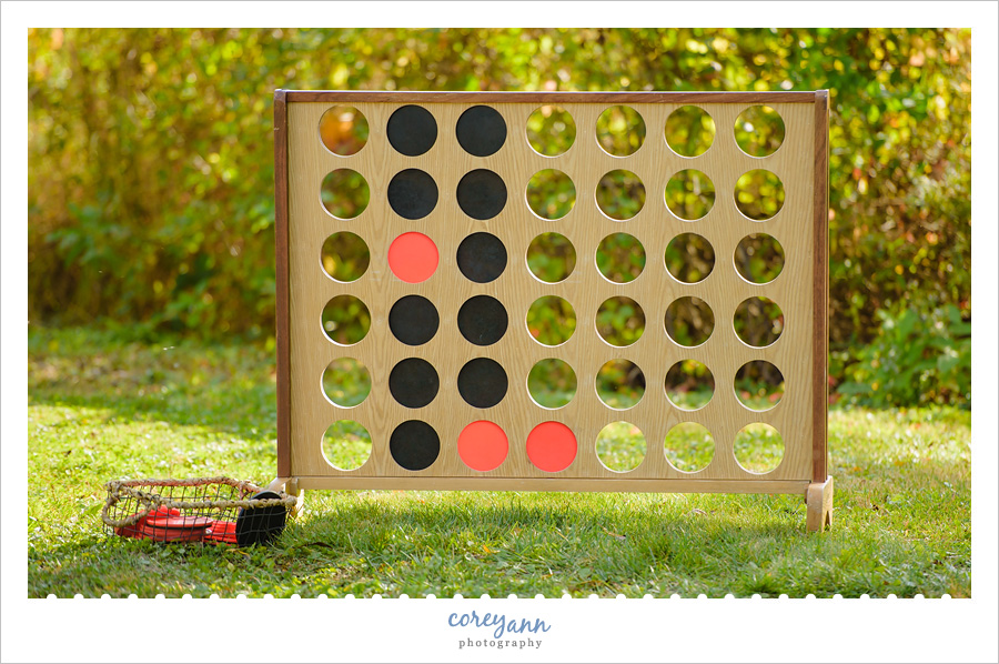 Connect 4 Yard Game at Wedding Reception